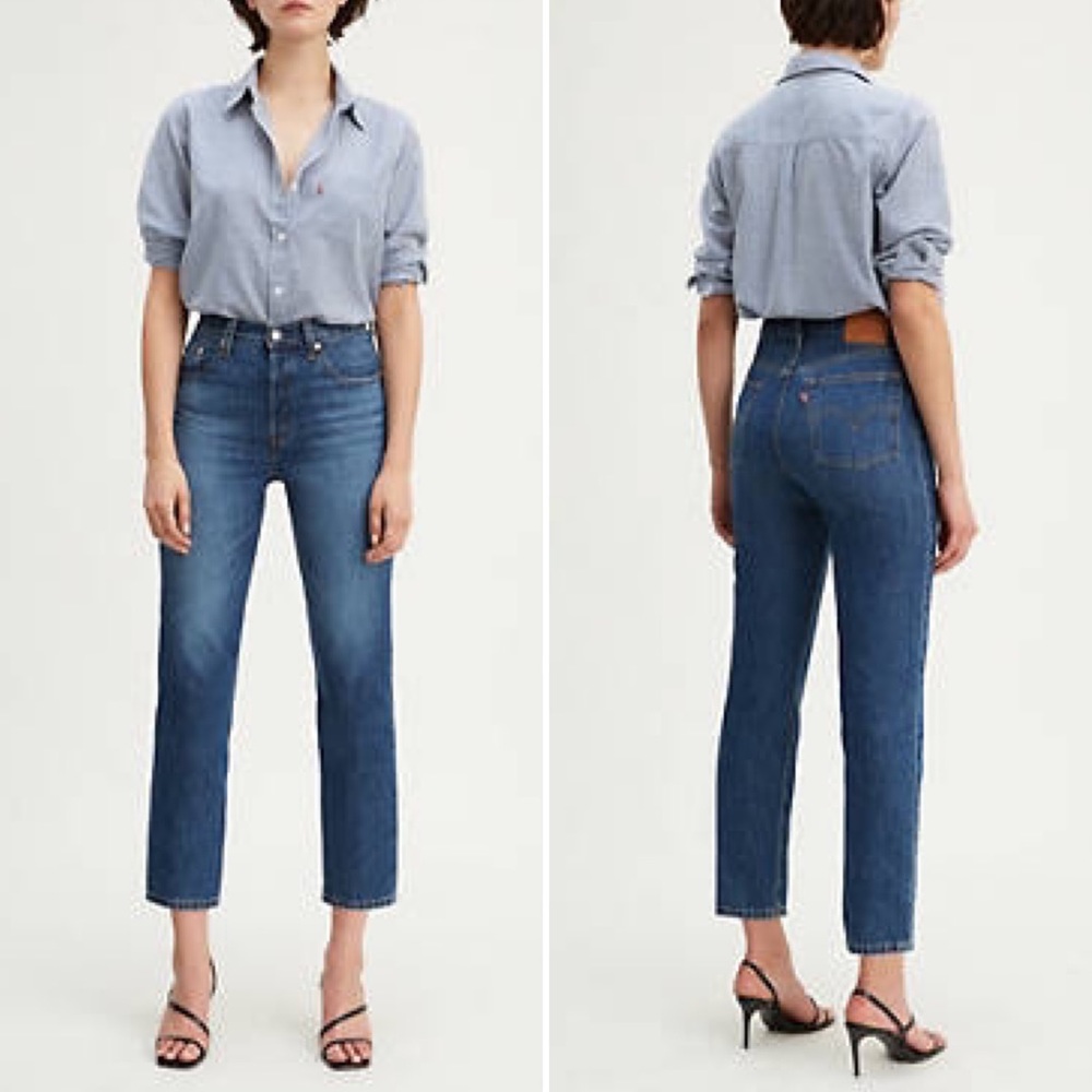 Levi's Premium 501 Original High Rise Crop Straight Jeans Size 27
